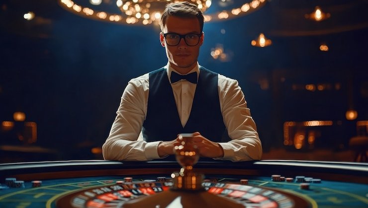 Antarmuka platform jungler menampilkan berbagai meja live dealer dengan informasi batas taruhan